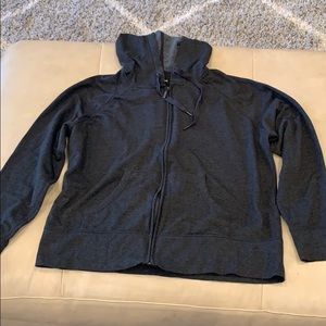 grey sweatshirt zip up